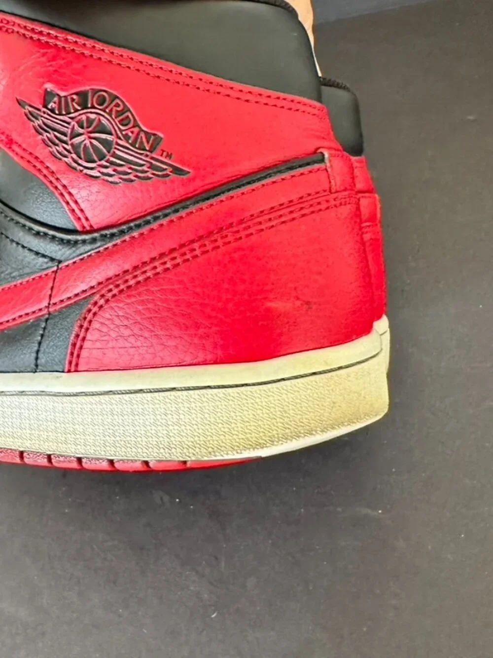 Jordan 1 Retro Black Red Sneakers Size 11